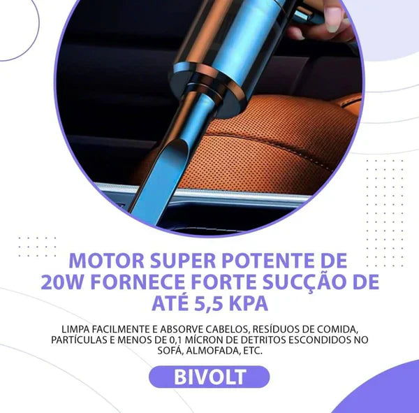 Aspirador de Pó Portátil 2 em 1 [ULTRA POTENTE] + Brinde