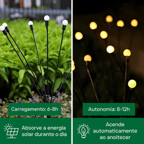 Luminária Solar de Led Efeito Vagalume - LumiGarden