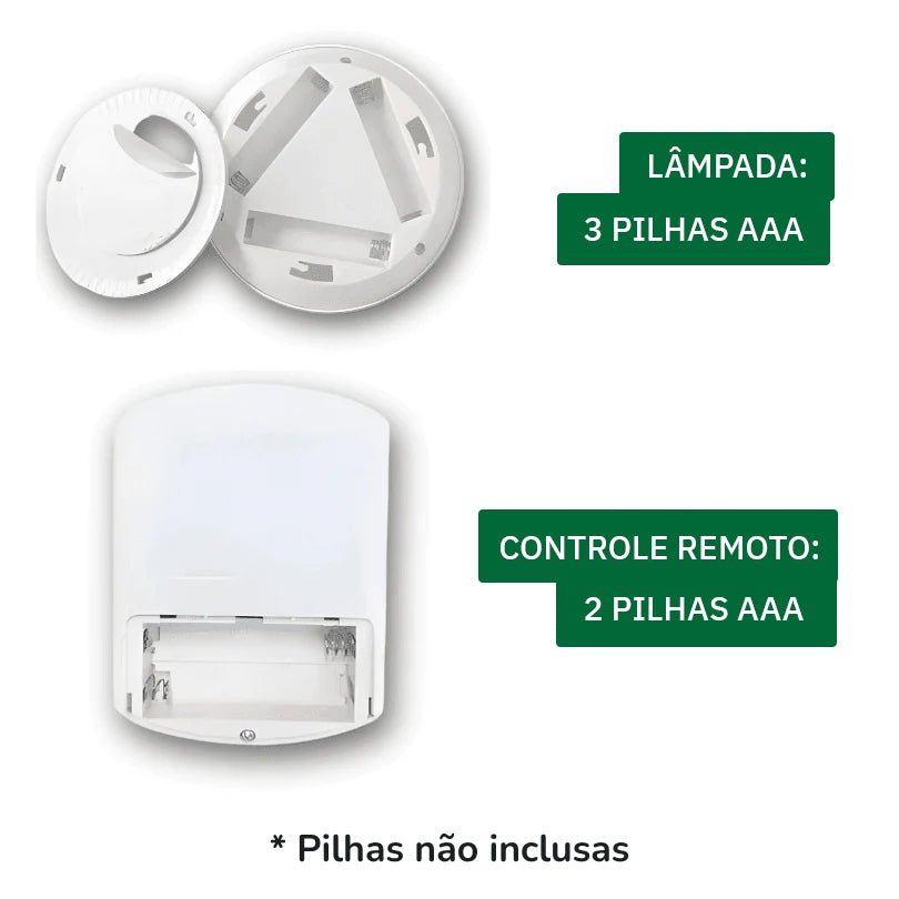 Lâmpadas Led Sem Fio com Controle Remoto - LuxLed
