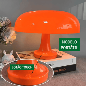 Luminária Cogumelo Laranja Italiano - Funghetto