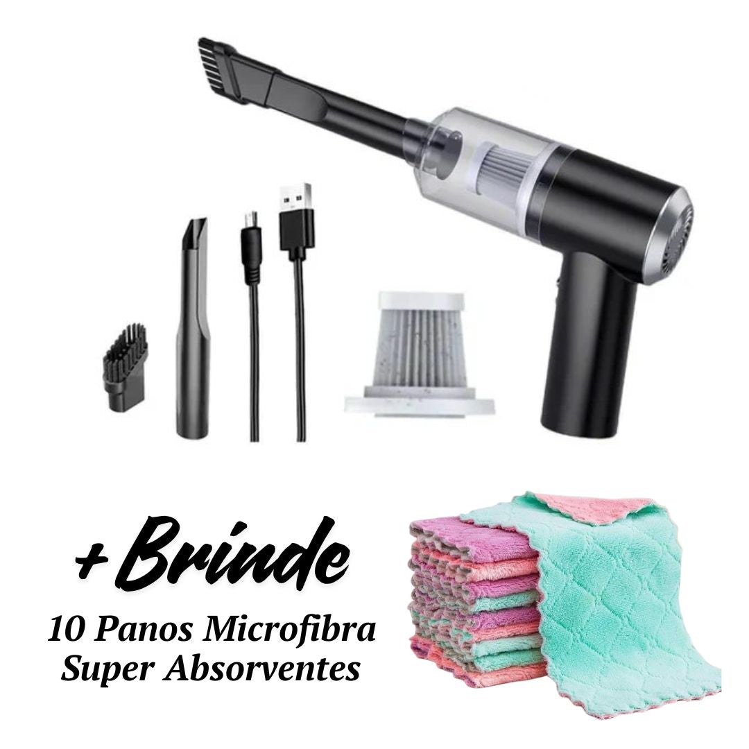 Aspirador de Pó Portátil 2 em 1 [ULTRA POTENTE] + Brinde
