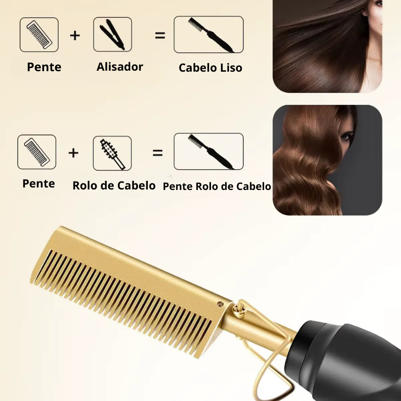 Pente Alisador Elétrico de Titânio - Belle Argus