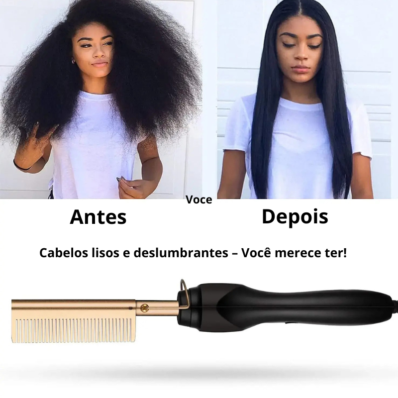 Pente Alisador Elétrico de Titânio - Belle Argus