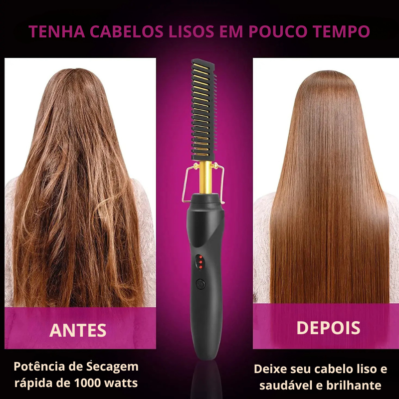 Pente Alisador Elétrico de Titânio - Belle Argus