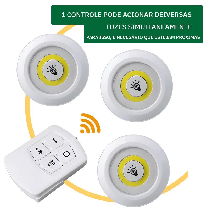 Lâmpadas Led Sem Fio com Controle Remoto - LuxLed