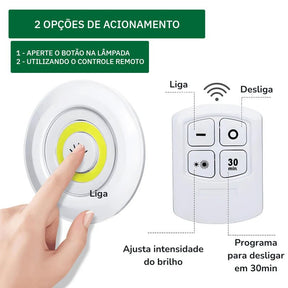 Lâmpadas Led Sem Fio com Controle Remoto - LuxLed