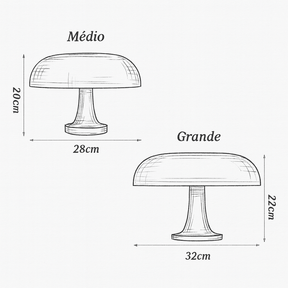 Luminária Cogumelo Laranja Italiano - Funghetto