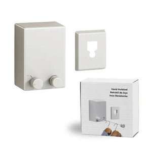 Varal Invisível Retrátil de Aço inox - Tazzi🔥 QUEIMA DE ESTOQUE VERÃO