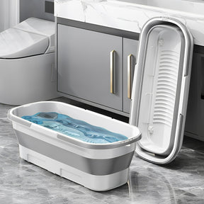 Balde De Esfregão Dobrável Retangular Para Água