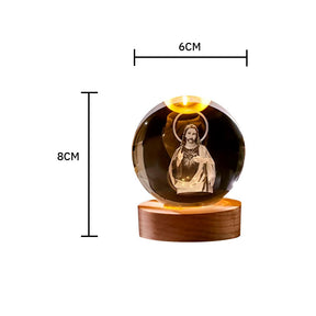 Luminária Religiosa - Bola de Cristal Jesus Cristo